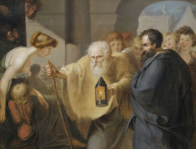 Diogenes Searching for an Honest Man by Johann Heinrich Wilhelm Tischbein (1780)